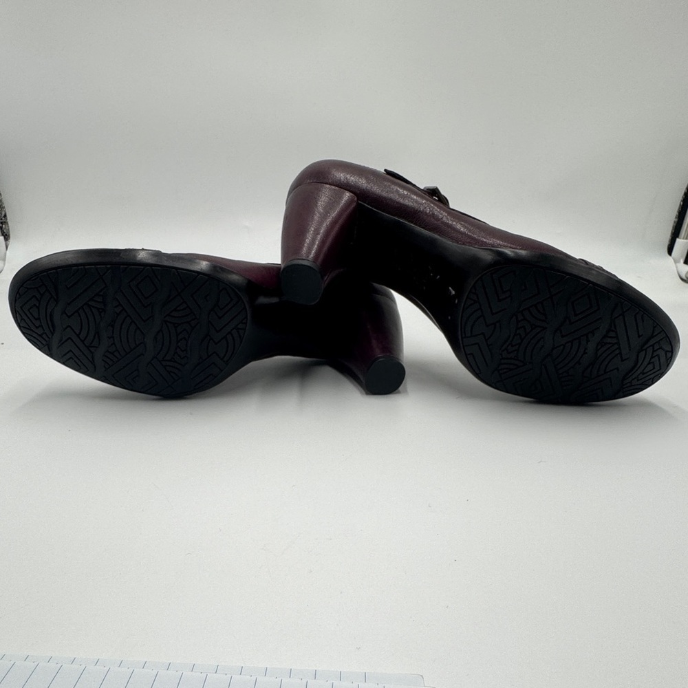 Indigo By Clarks Vintage Retro Leather Y2K Heels Plum Size 9m Rare - Picture 10 of 12